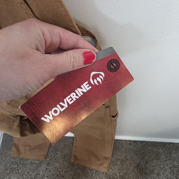 Wolverine Tan Sawmill Non-Insulated Durable Bib Denim Overalls Size Large - Picture 4 of 7